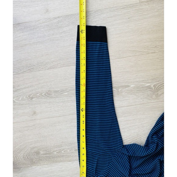 Gap Sweater Neck V Blue with Black Stripes Long Sleeves. Cotton, Silk, Nylon - Picture 8 of 8